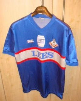 maillot équipe de oldham athletic afc domicile 1985-1987 rétro