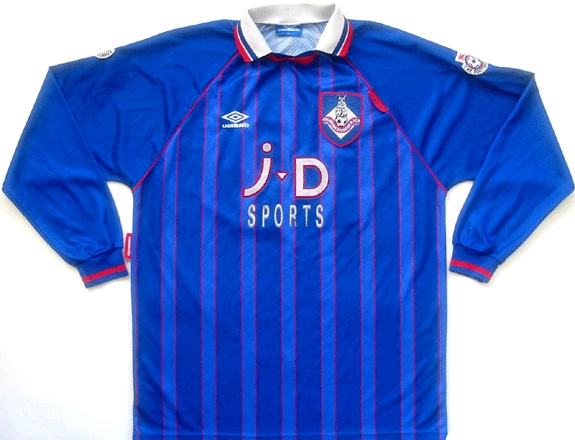 maillot équipe de oldham athletic afc domicile 1994-1995 rétro