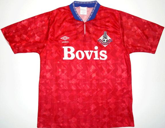 maillot équipe de oldham athletic afc exterieur 1989-1991 rétro