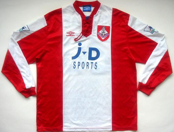 maillot équipe de oldham athletic afc exterieur 1992-1993 rétro