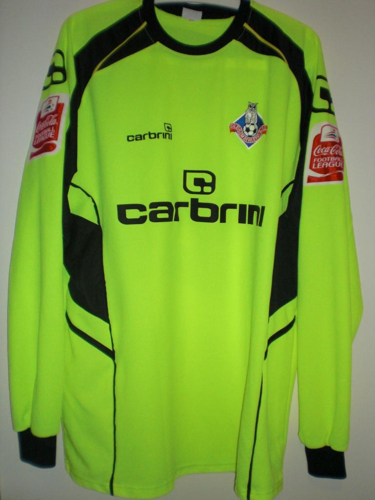 maillot équipe de oldham athletic afc gardien 2009-2010 rétro