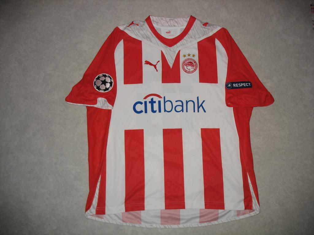 maillot équipe de olympiakos domicile 2008-2009 rétro