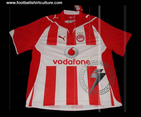 maillot équipe de olympiakos domicile 2009-2010 rétro