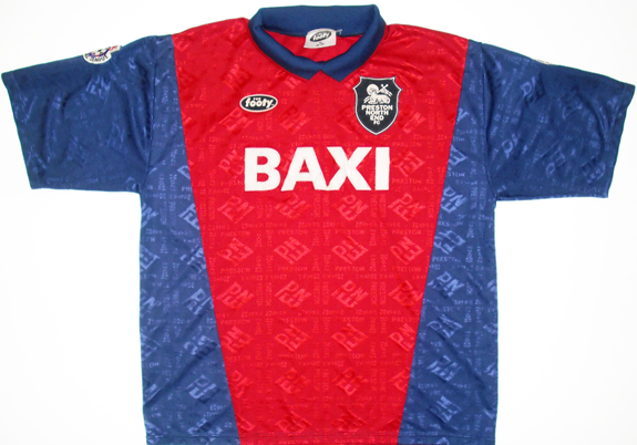 maillot équipe de preston north end exterieur 1995-1996 rétro