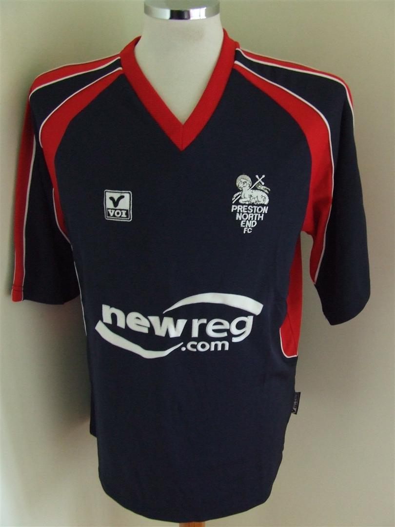 maillot équipe de preston north end réplique 2002-2003 rétro