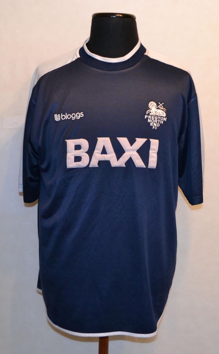 maillot équipe de preston north end third 2000-2001 rétro