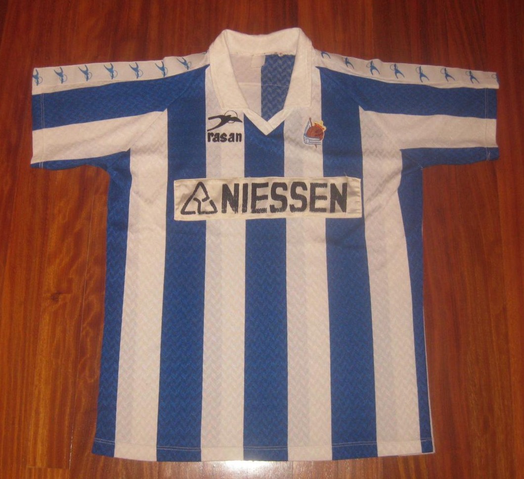 maillot équipe de real sociedad domicile 1988-1989 rétro