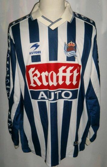 maillot équipe de real sociedad domicile 1998-2000 rétro