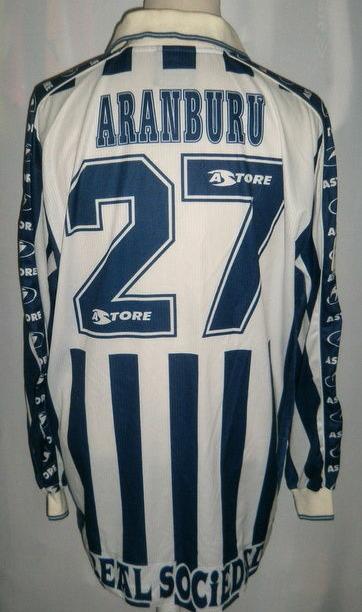 maillot équipe de real sociedad domicile 1998-2000 rétro