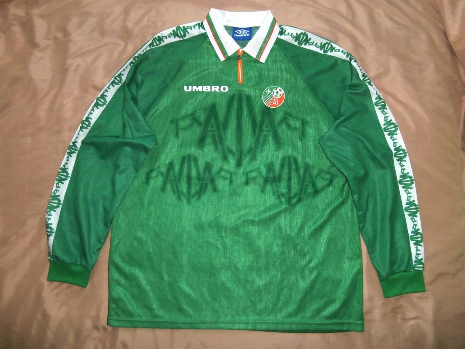 maillot équipe de république d'irlande domicile 1996-1998 pas cher