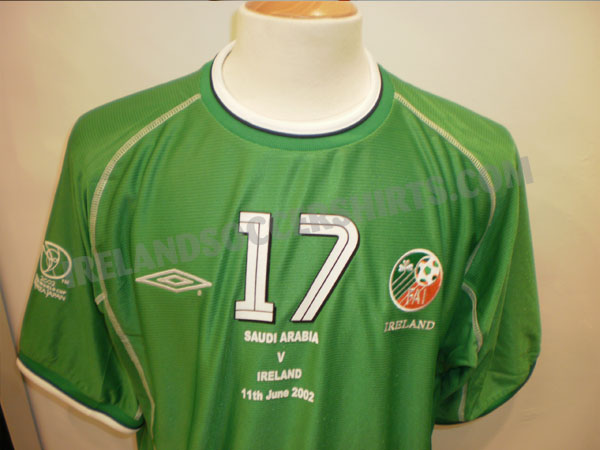 maillot équipe de république d'irlande réplique 2001-2002 pas cher