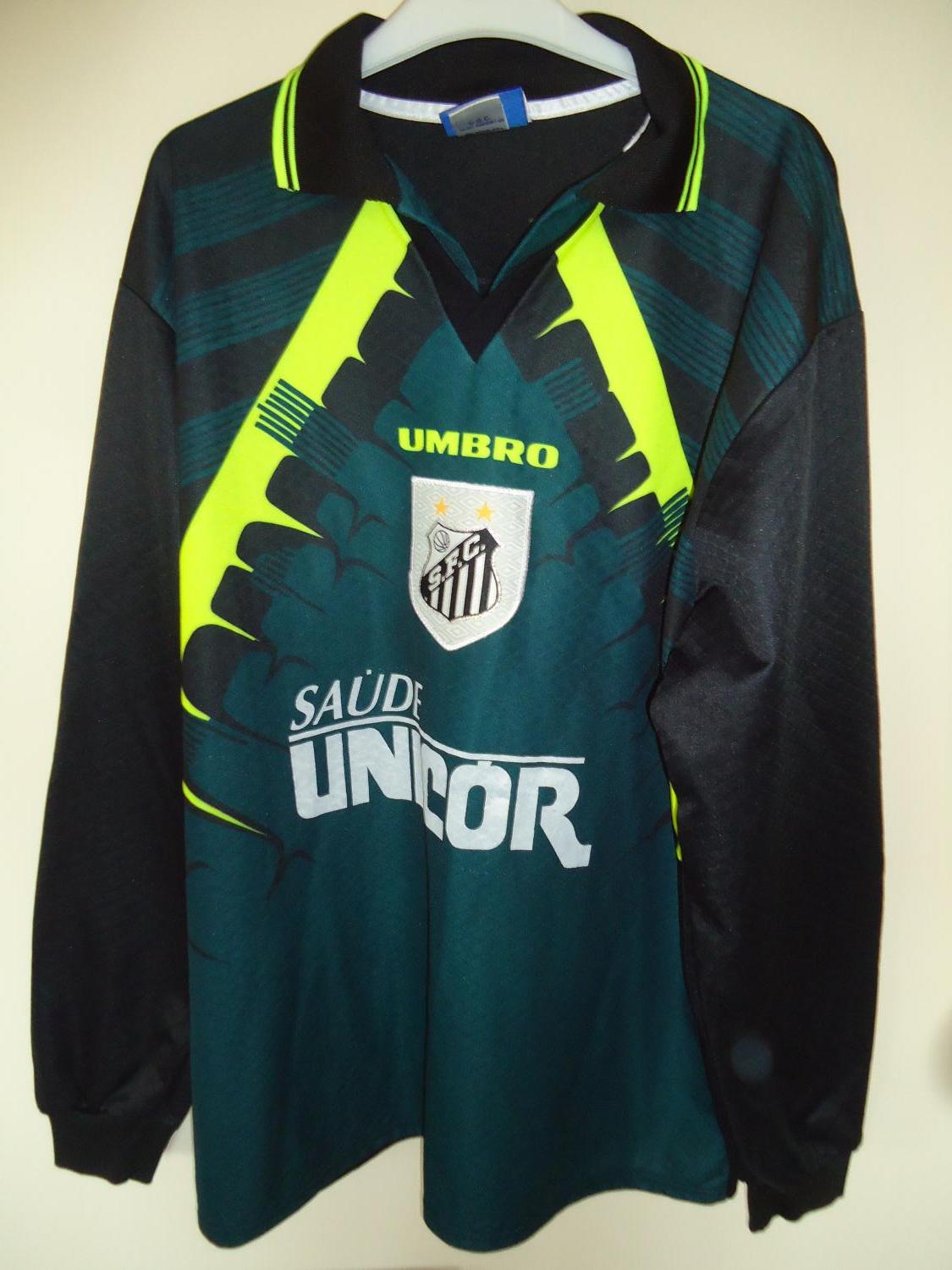 maillot équipe de santos fc gardien 1996 rétro