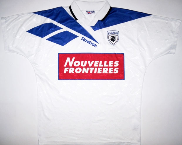 maillot équipe de sc bastia exterieur 1996-1998 rétro