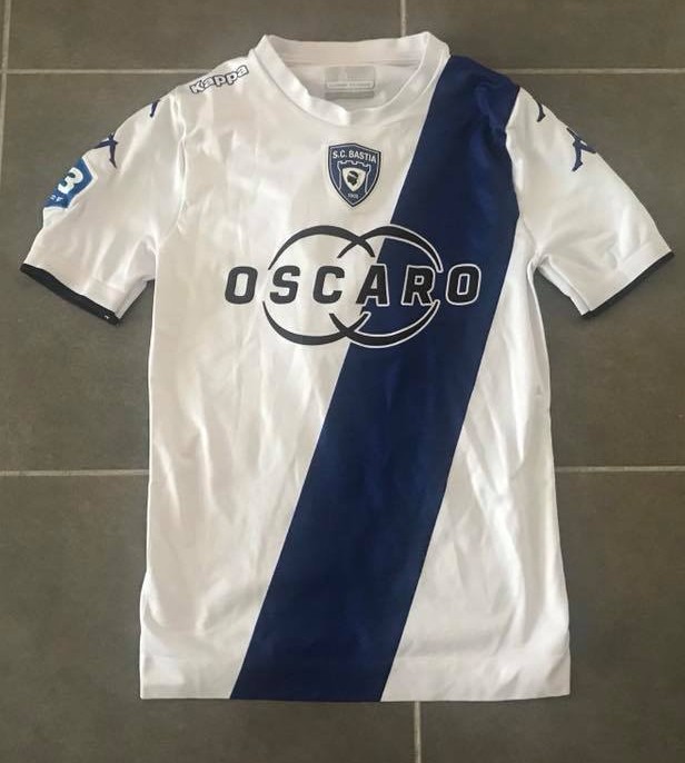 maillot équipe de sc bastia exterieur 2017-2018 rétro