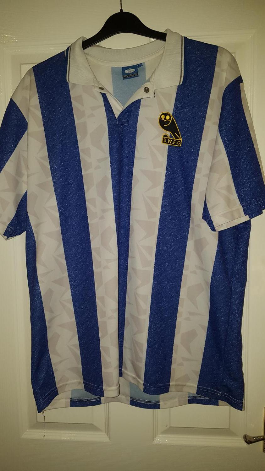 maillot équipe de sheffield wednesday réplique 1991 pas cher