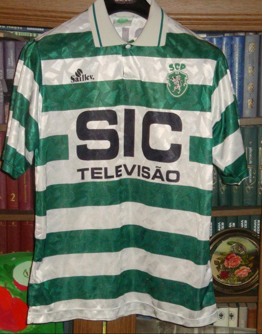 maillot équipe de sporting cp domicile 1995 pas cher