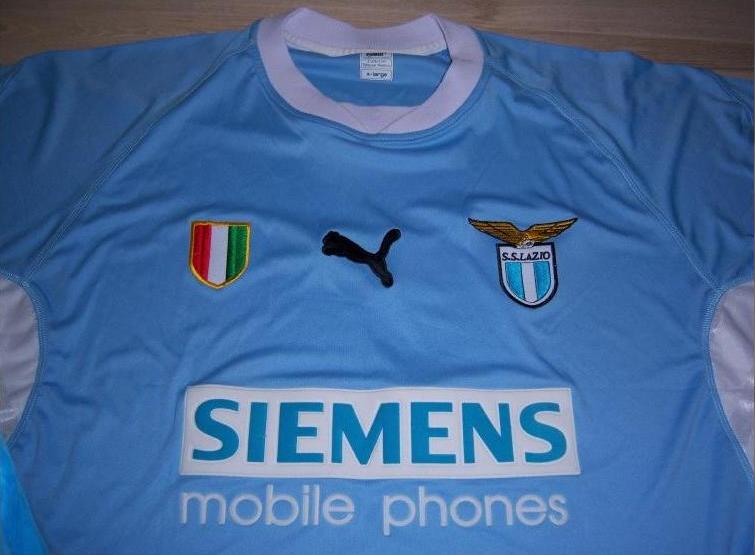 maillot équipe de ss lazio domicile 2001-2002 pas cher