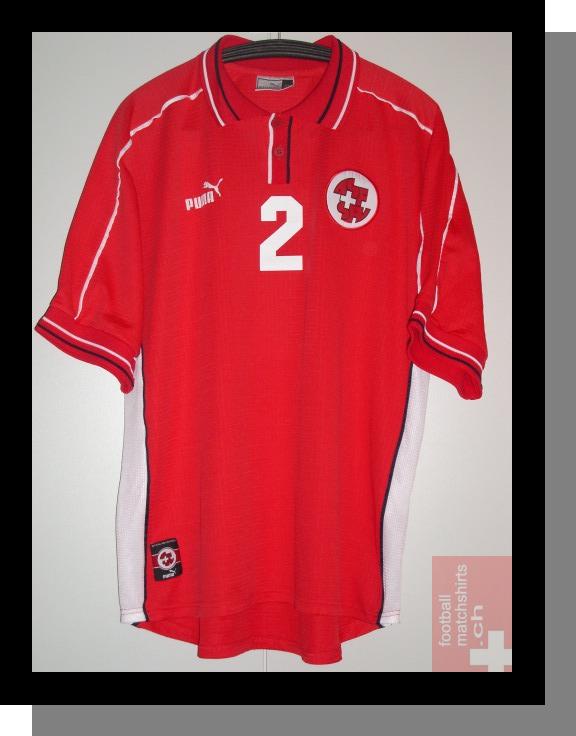 maillot équipe de suisse domicile 1999-2000 rétro