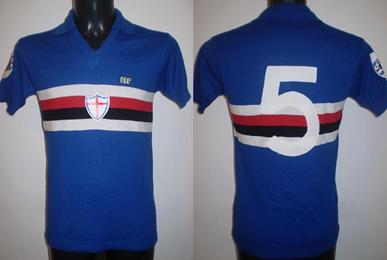 maillot équipe de uc sampdoria domicile 1981-1982 rétro