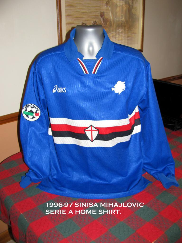 maillot équipe de uc sampdoria domicile 1996-1997 rétro