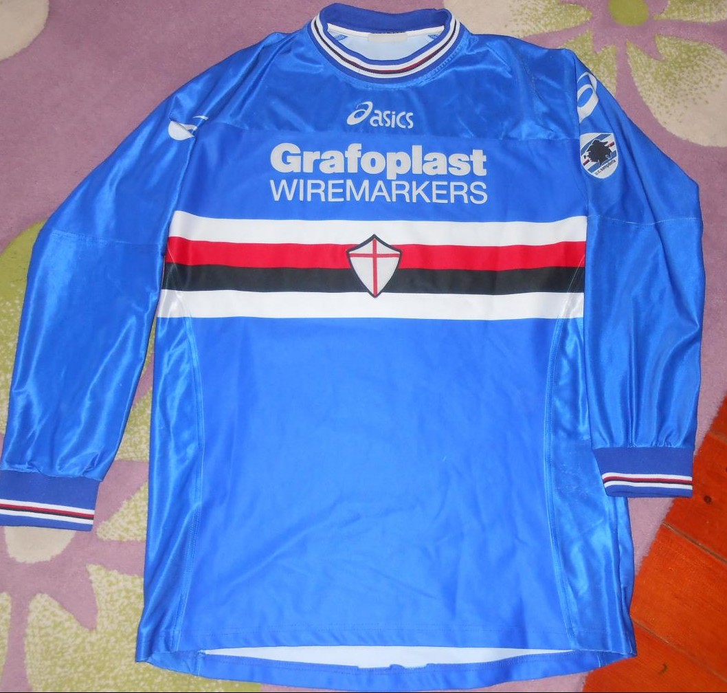 maillot équipe de uc sampdoria domicile 2001-2002 rétro