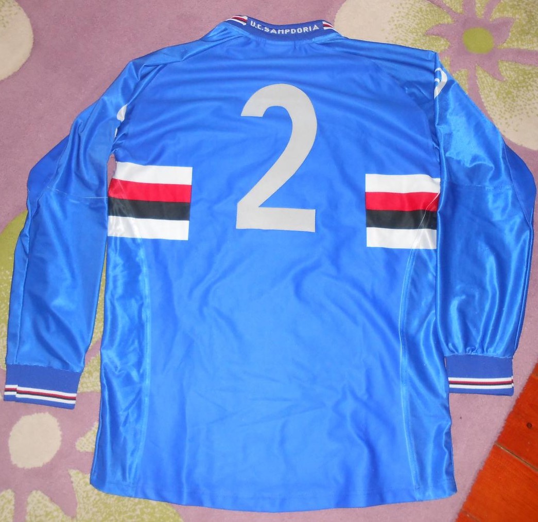 maillot équipe de uc sampdoria domicile 2001-2002 rétro