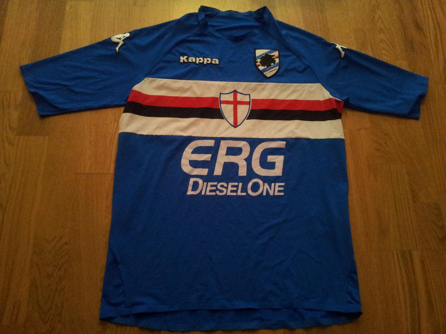 maillot équipe de uc sampdoria domicile 2005-2007 rétro