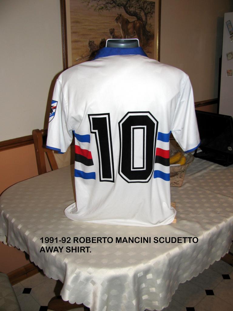 maillot équipe de uc sampdoria exterieur 1991-1992 rétro