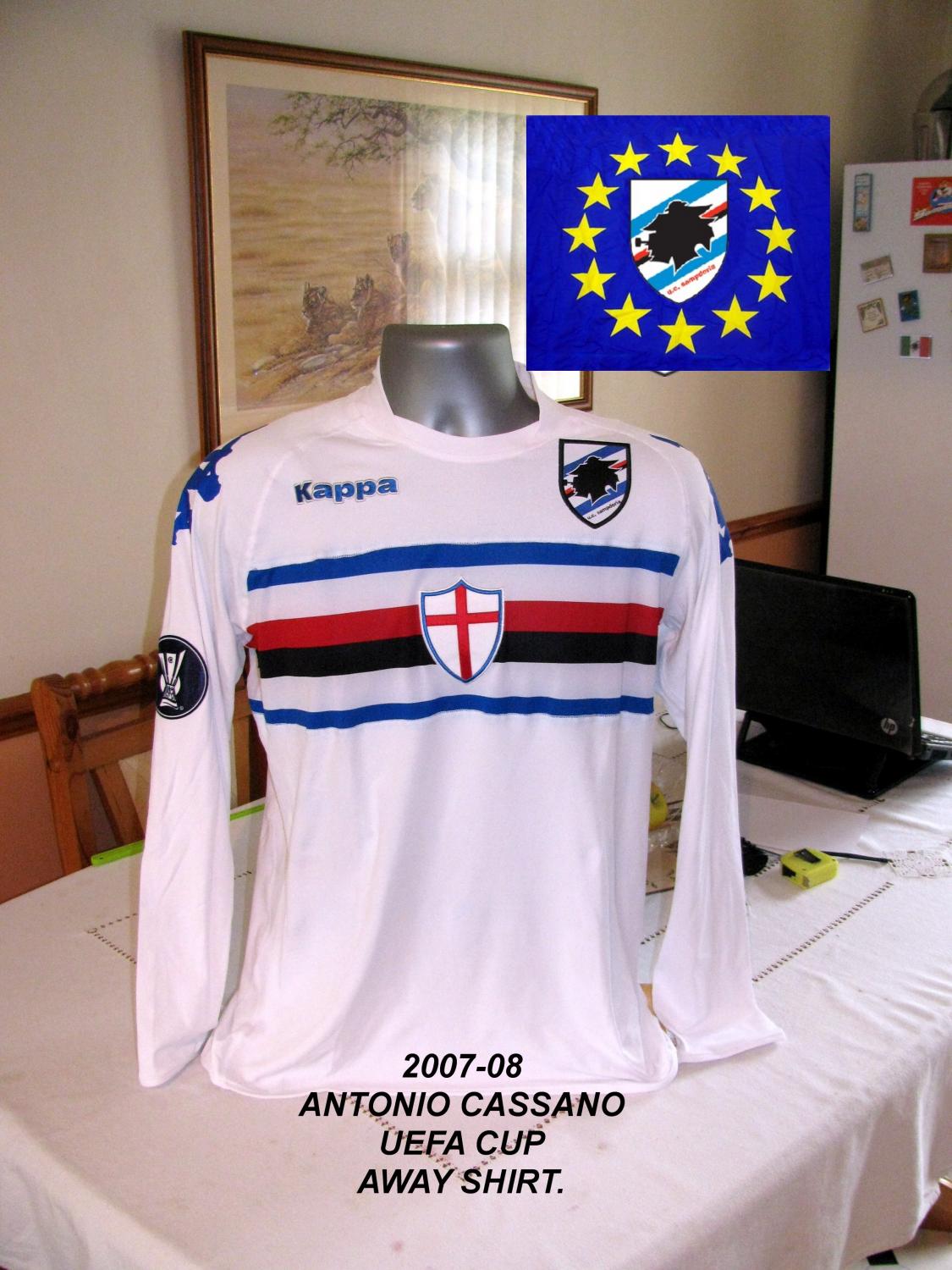 maillot équipe de uc sampdoria réplique 2007-2008 rétro