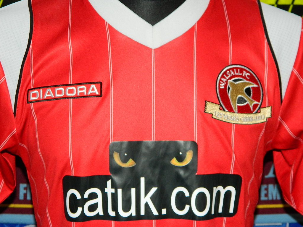 maillot équipe de walsall domicile 2013-2014 rétro