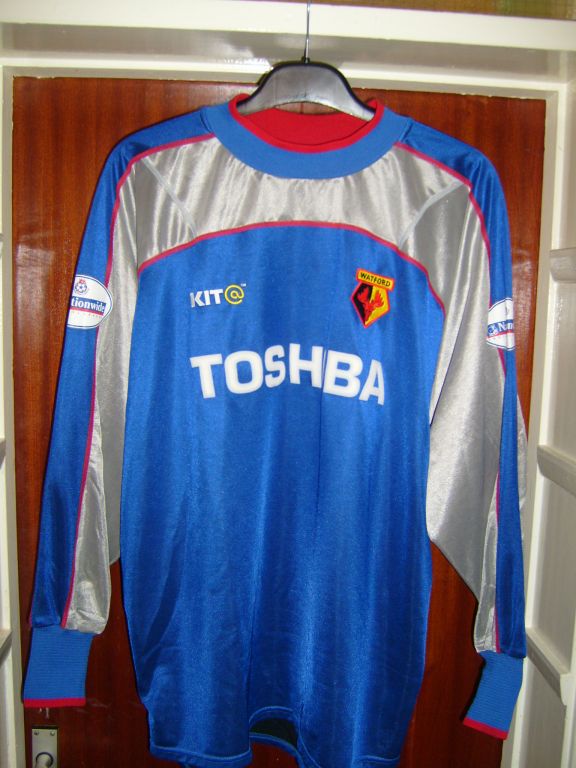 maillot équipe de watford fc gardien 2001-2002 rétro