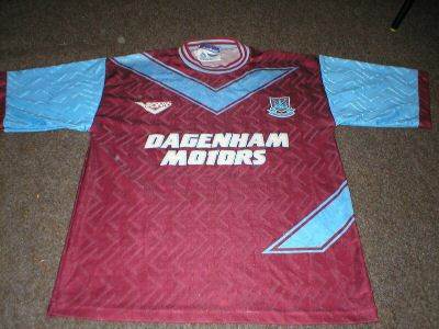 maillot équipe de west ham united domicile 1993-1995 rétro