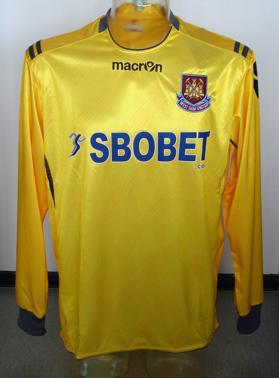 maillot équipe de west ham united gardien 2010-2011 pas cher