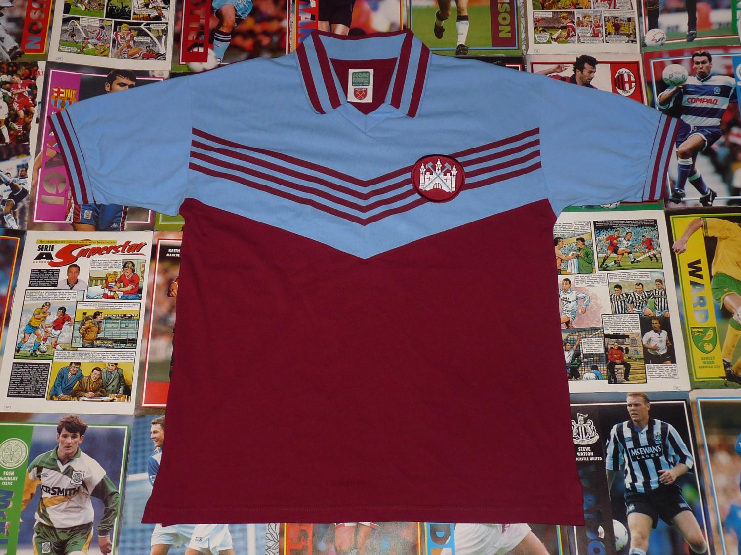 maillot équipe de west ham united réplique 1976-1980 pas cher