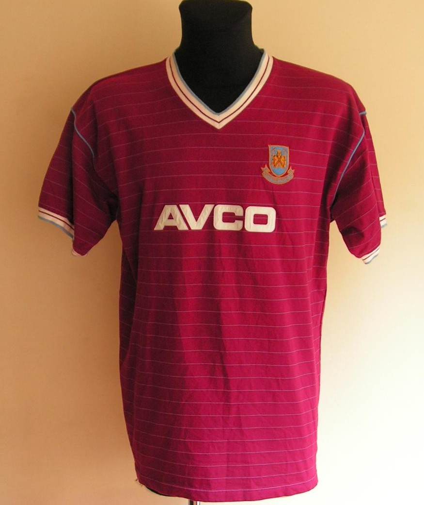 maillot équipe de west ham united réplique 1985-1987 pas cher