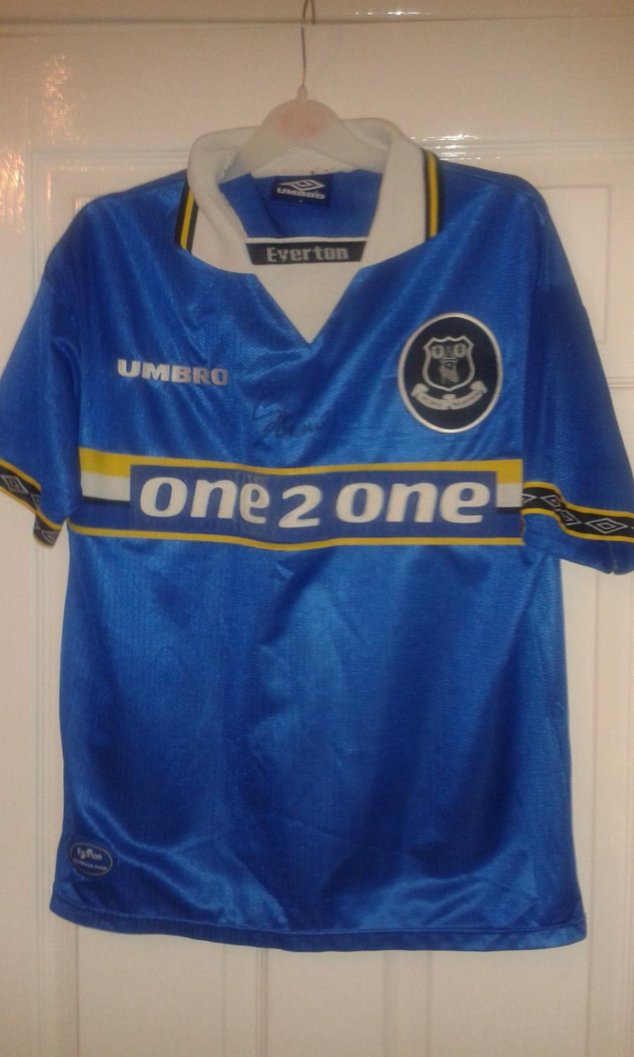 maillot everton fc domicile 1997-1999 rétro