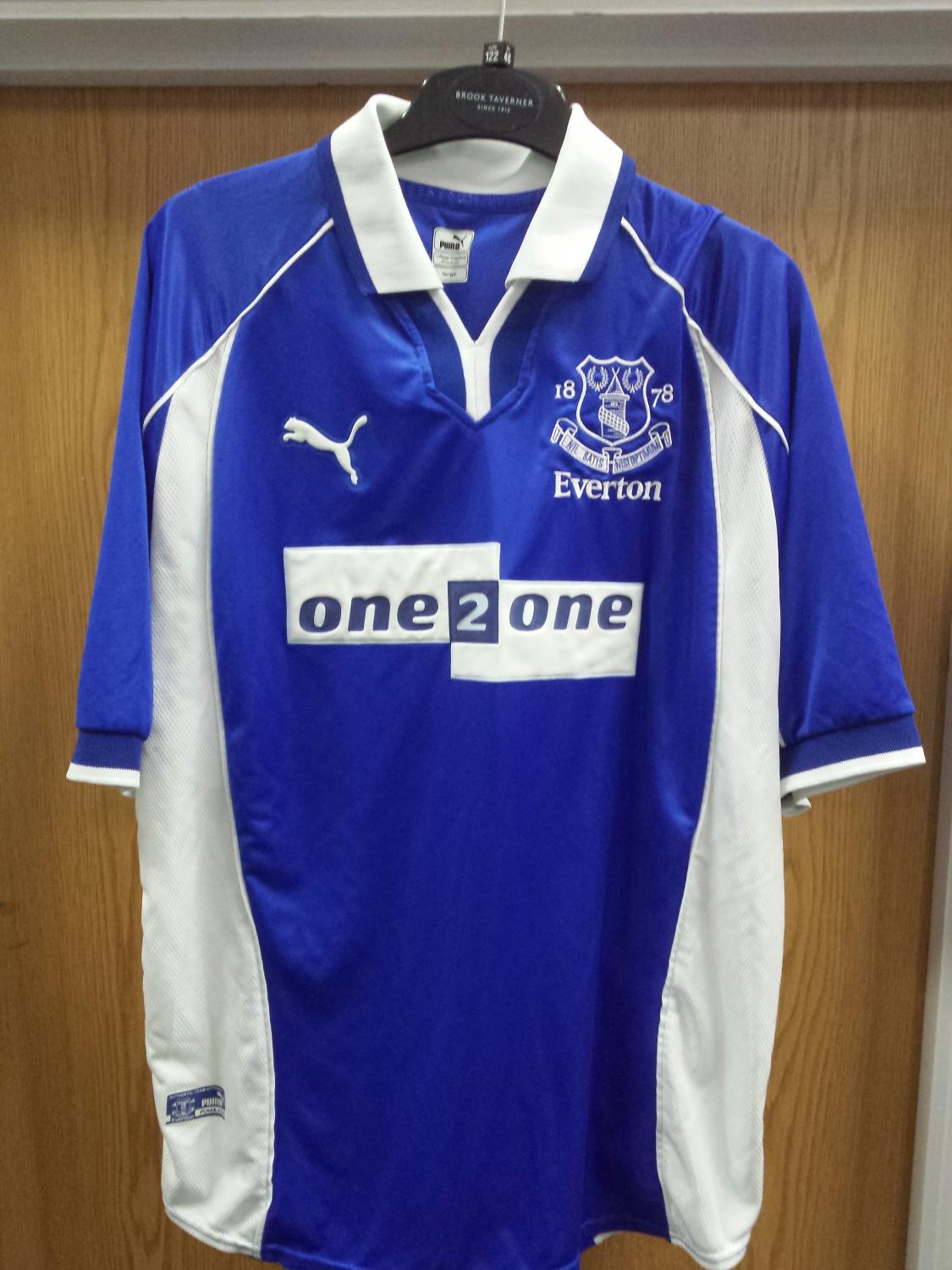 maillot everton fc domicile 2000-2002 rétro