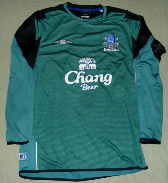 maillot everton fc gardien 2005-2006 rétro