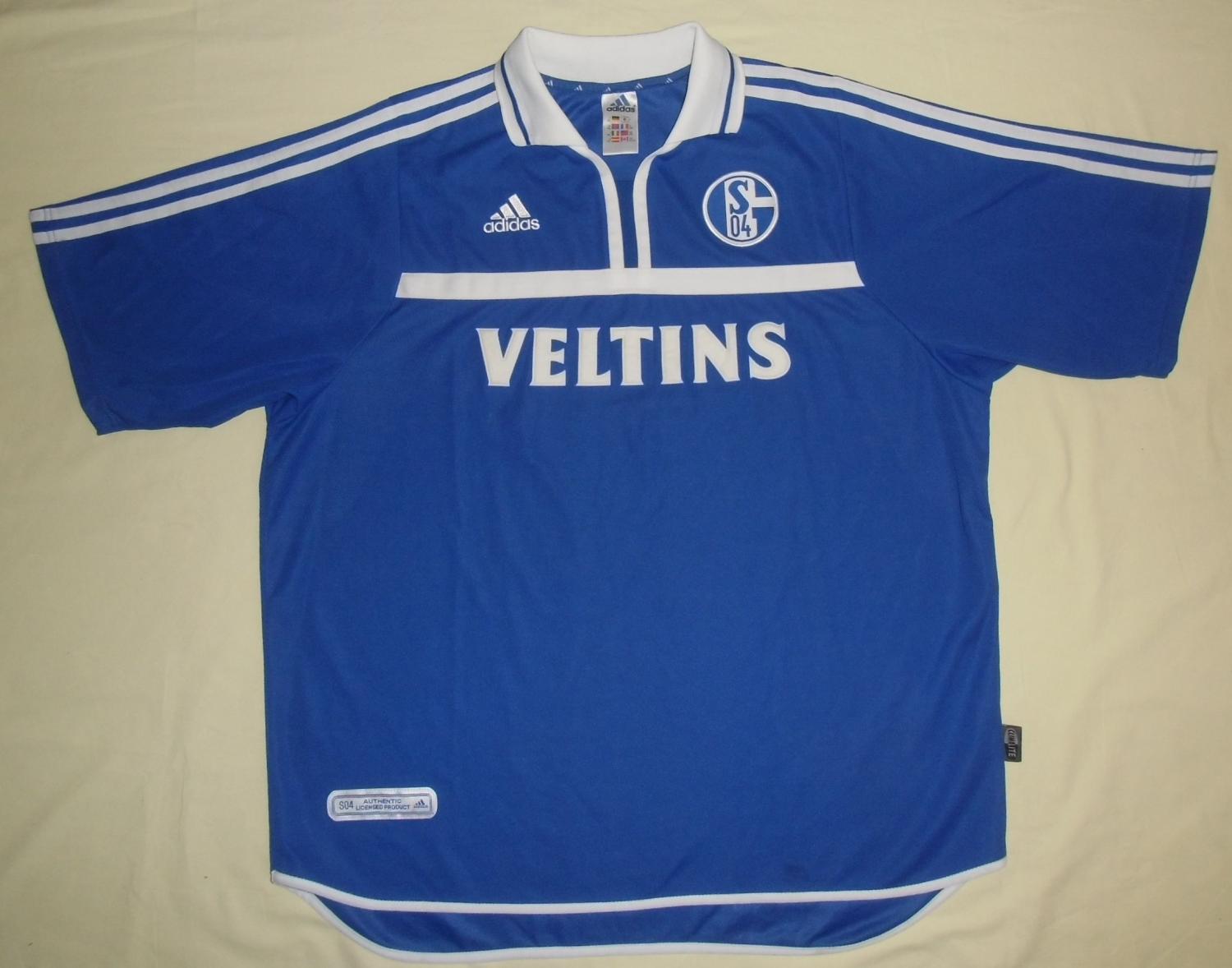 maillot fc schalke 04 domicile 2000-2001 rétro