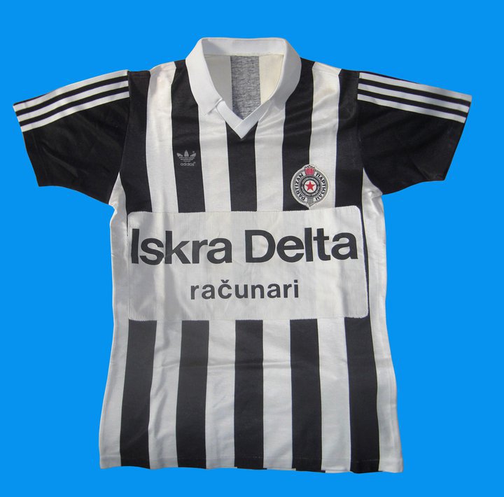 maillot fk partizan domicile 1986-1987 rétro