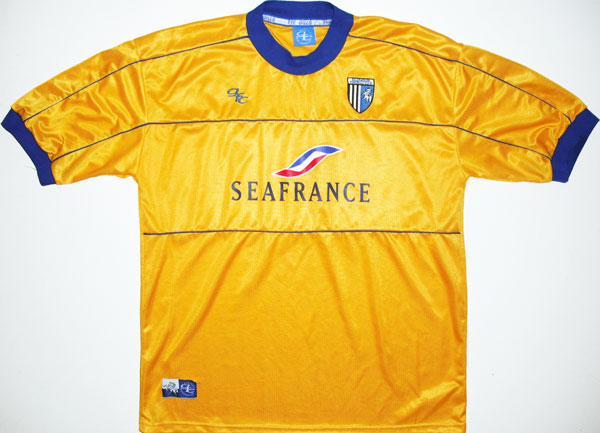 maillot gillingham exterieur 2001-2002 rétro