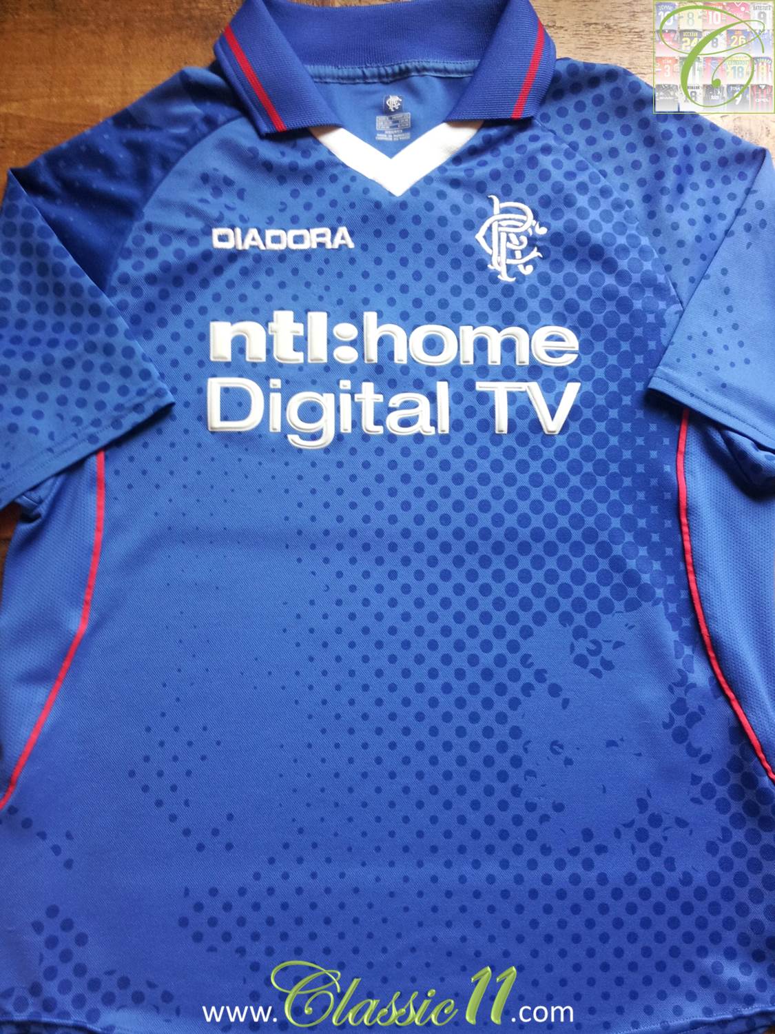 maillot glasgow rangers domicile 2002-2003 rétro