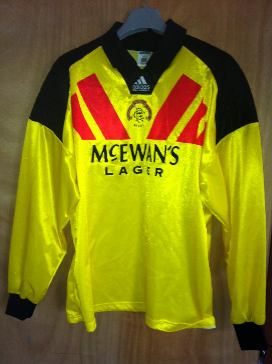 maillot glasgow rangers gardien 1992-1994 pas cher