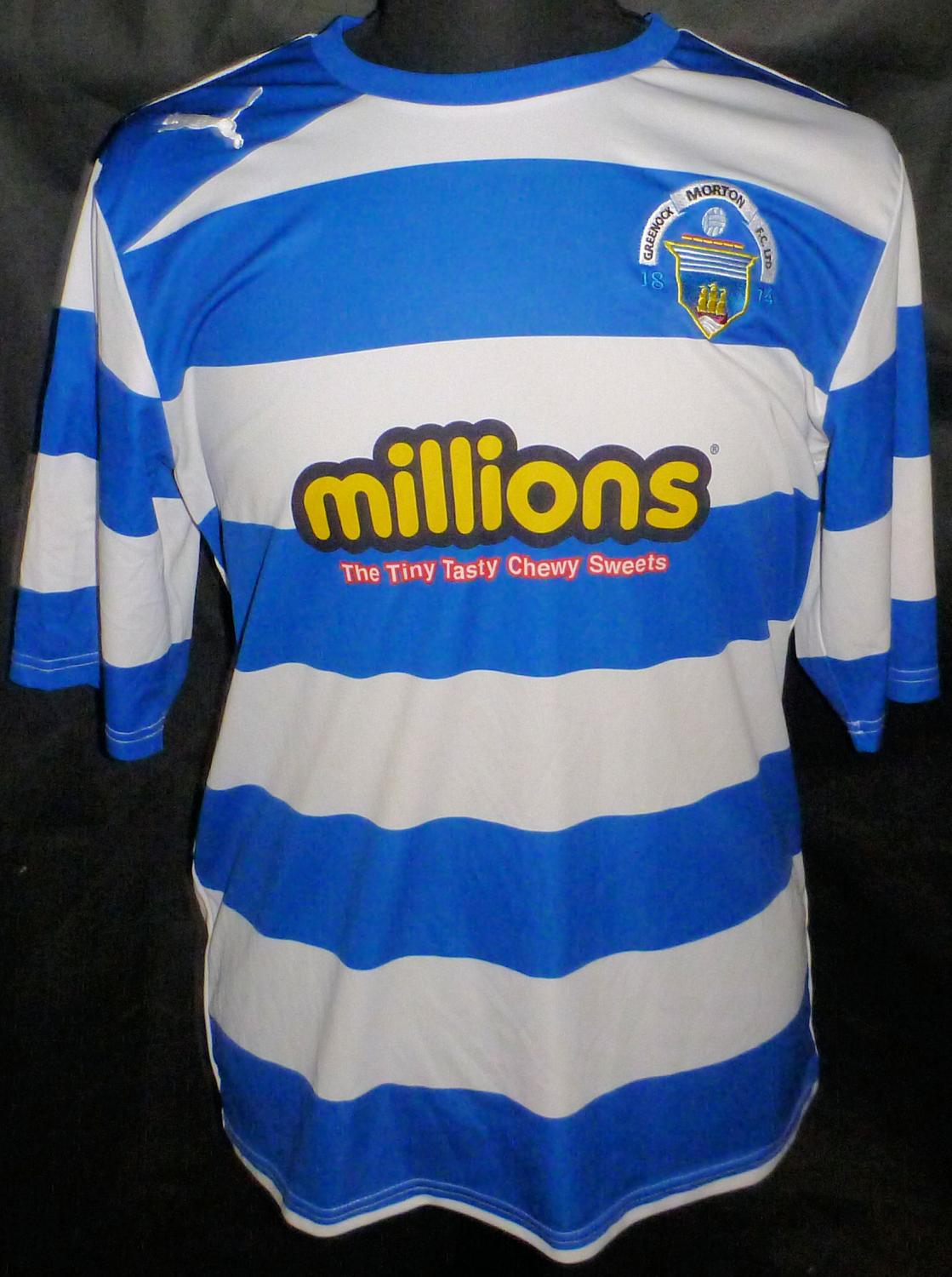 maillot greenock morton domicile 2012-2014 rétro