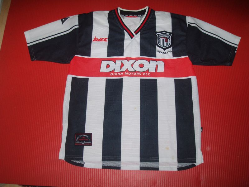 maillot grimsby town fc particulier 1998 rétro