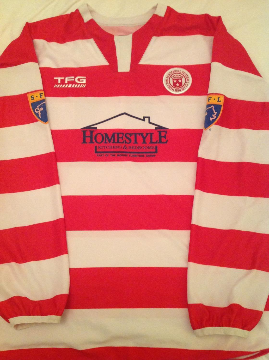 maillot hamilton academical domicile 2006-2007 rétro