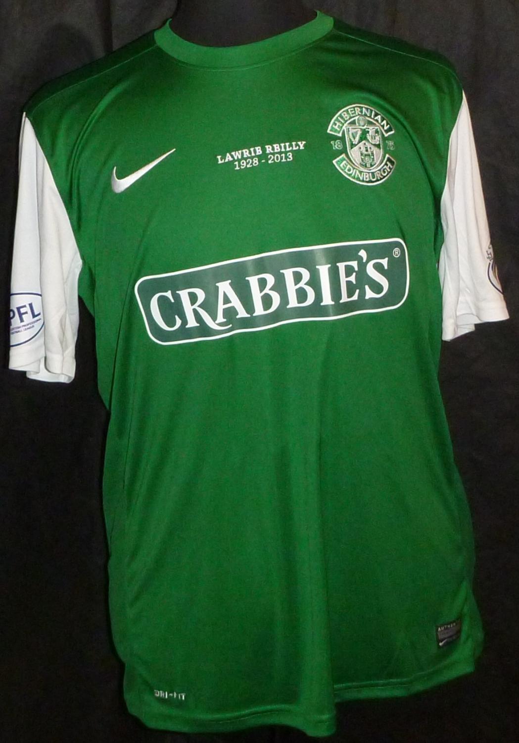 maillot hibernian fc domicile 2013-2014 rétro