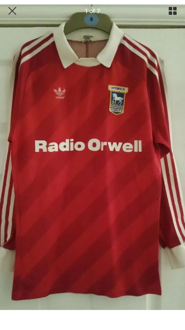 maillot ipswich town gardien 1984-1985 rétro