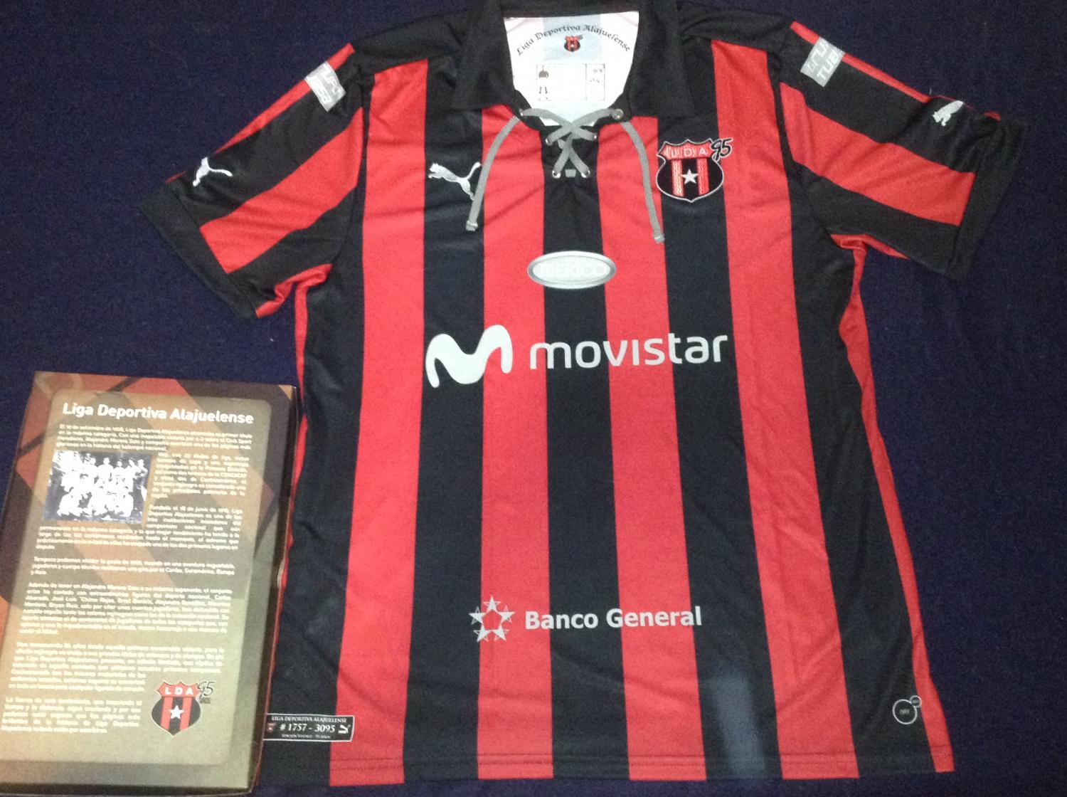 maillot ld alajuelense particulier 2014 rétro