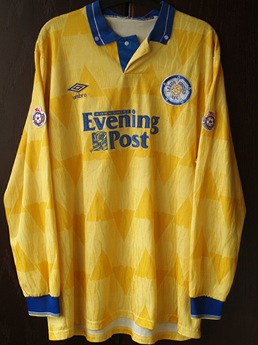 maillot leeds united exterieur 1991-1992 rétro